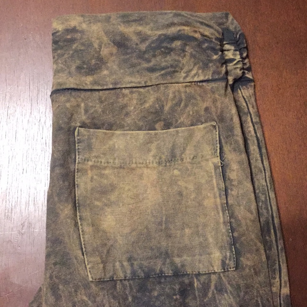 Brown Acid Wash Cotton Bell Bottoms